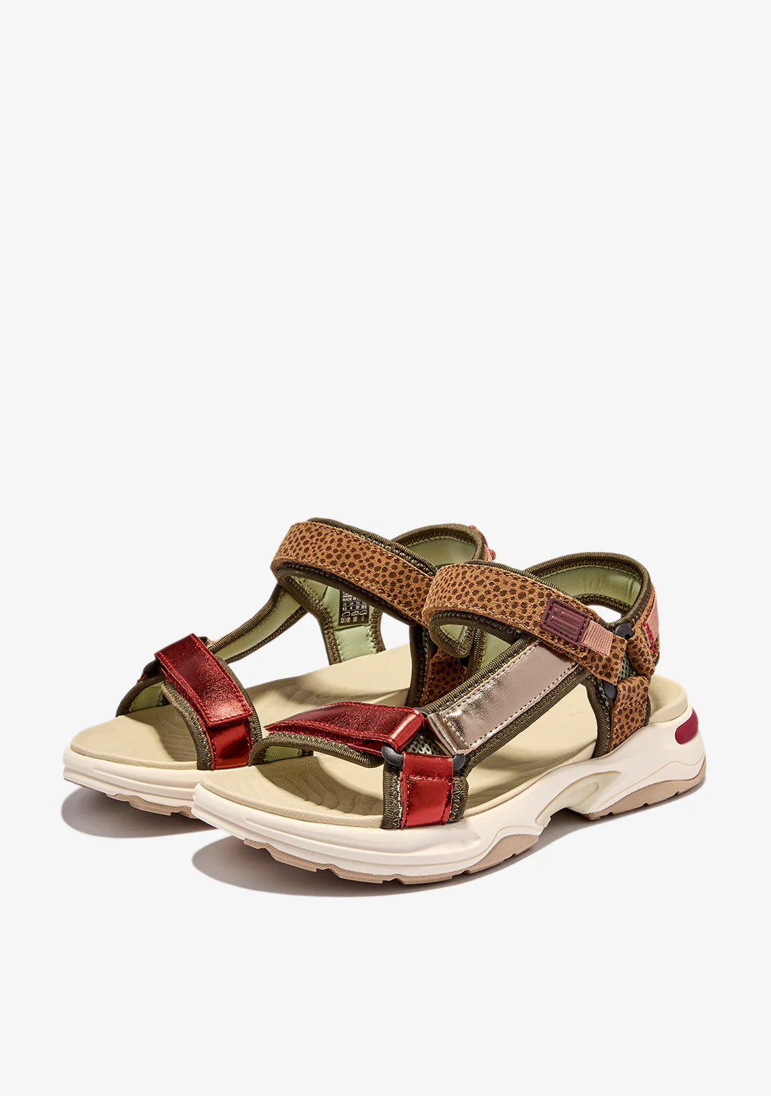 347 Sandal Print Burgundy - Image 2