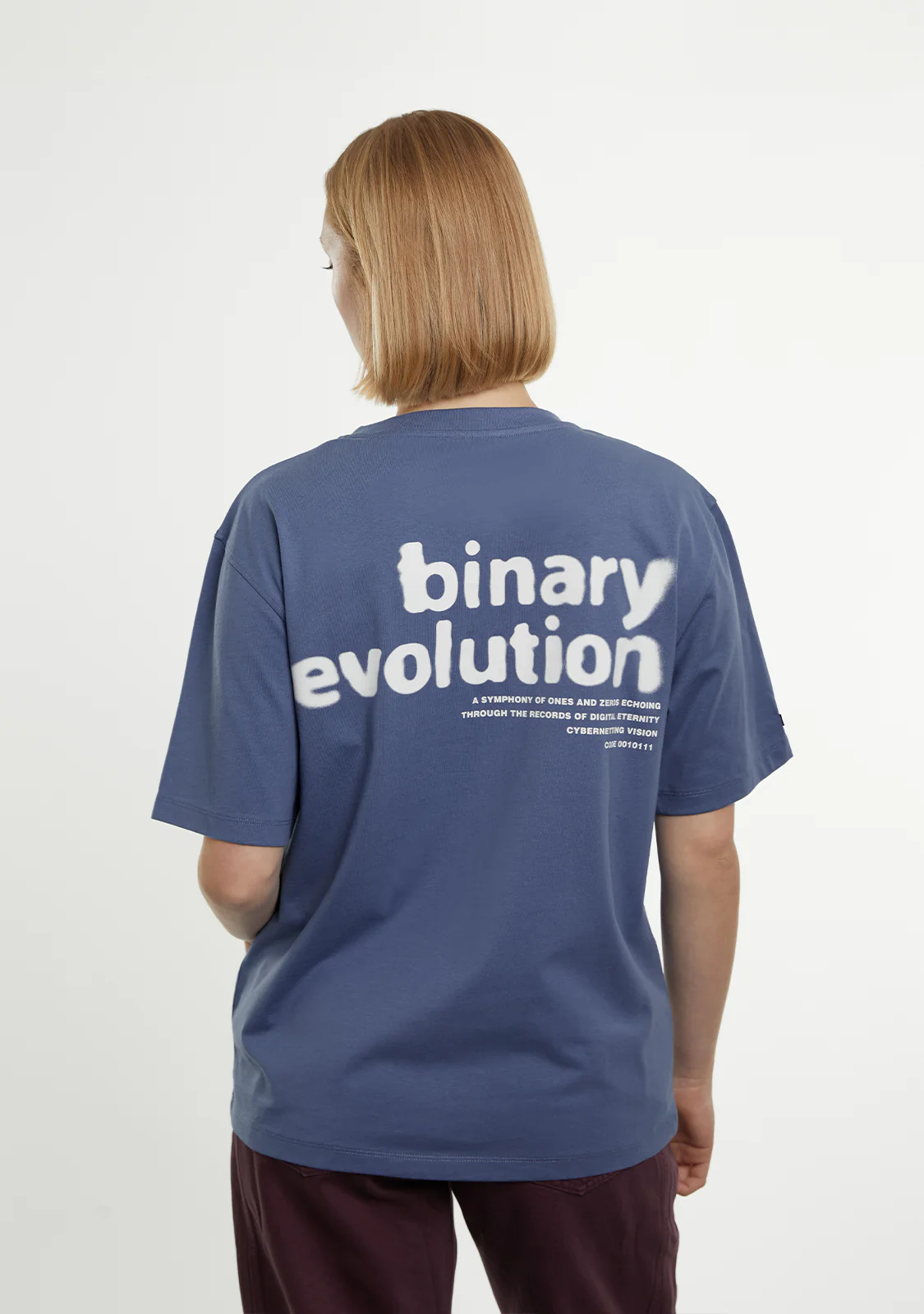 Binary Tee Blue - Image 5