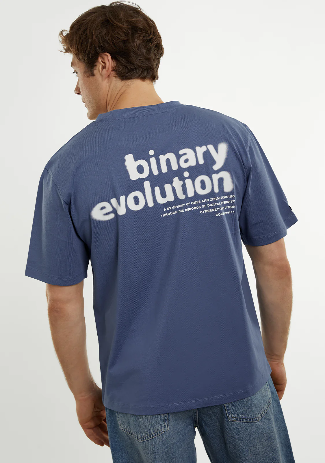 Binary Tee Blue - Image 7
