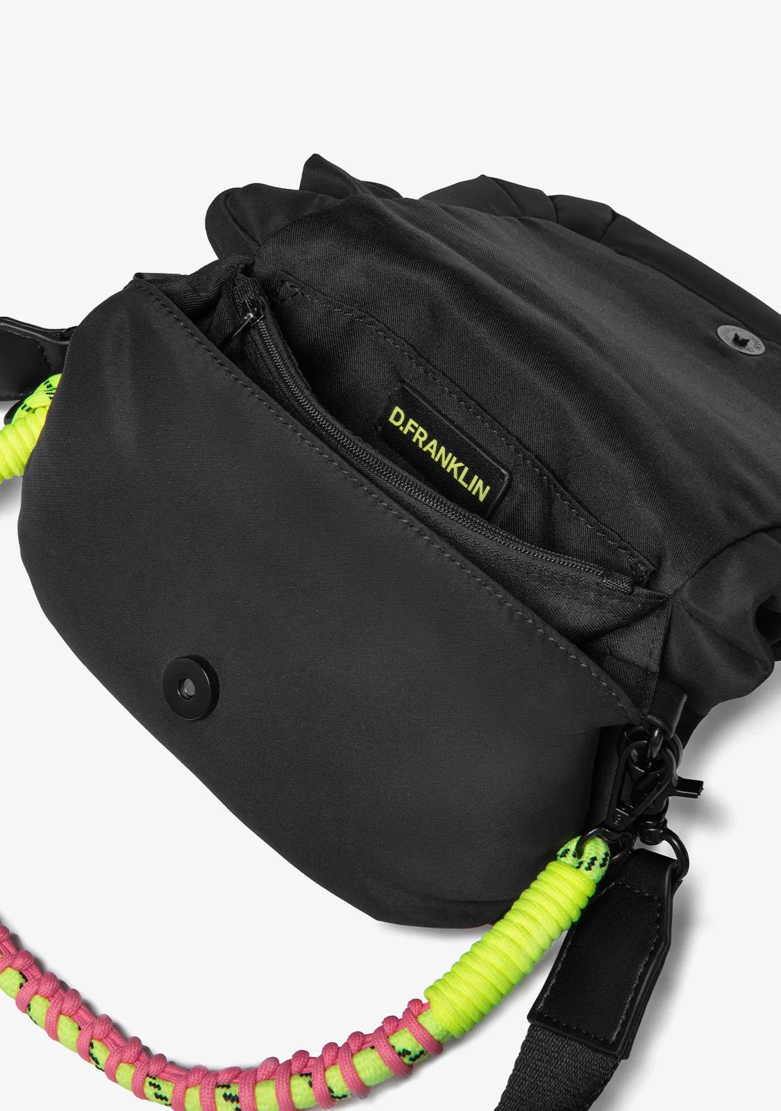 Bomb Flap Crossbody Bag Black - Image 3