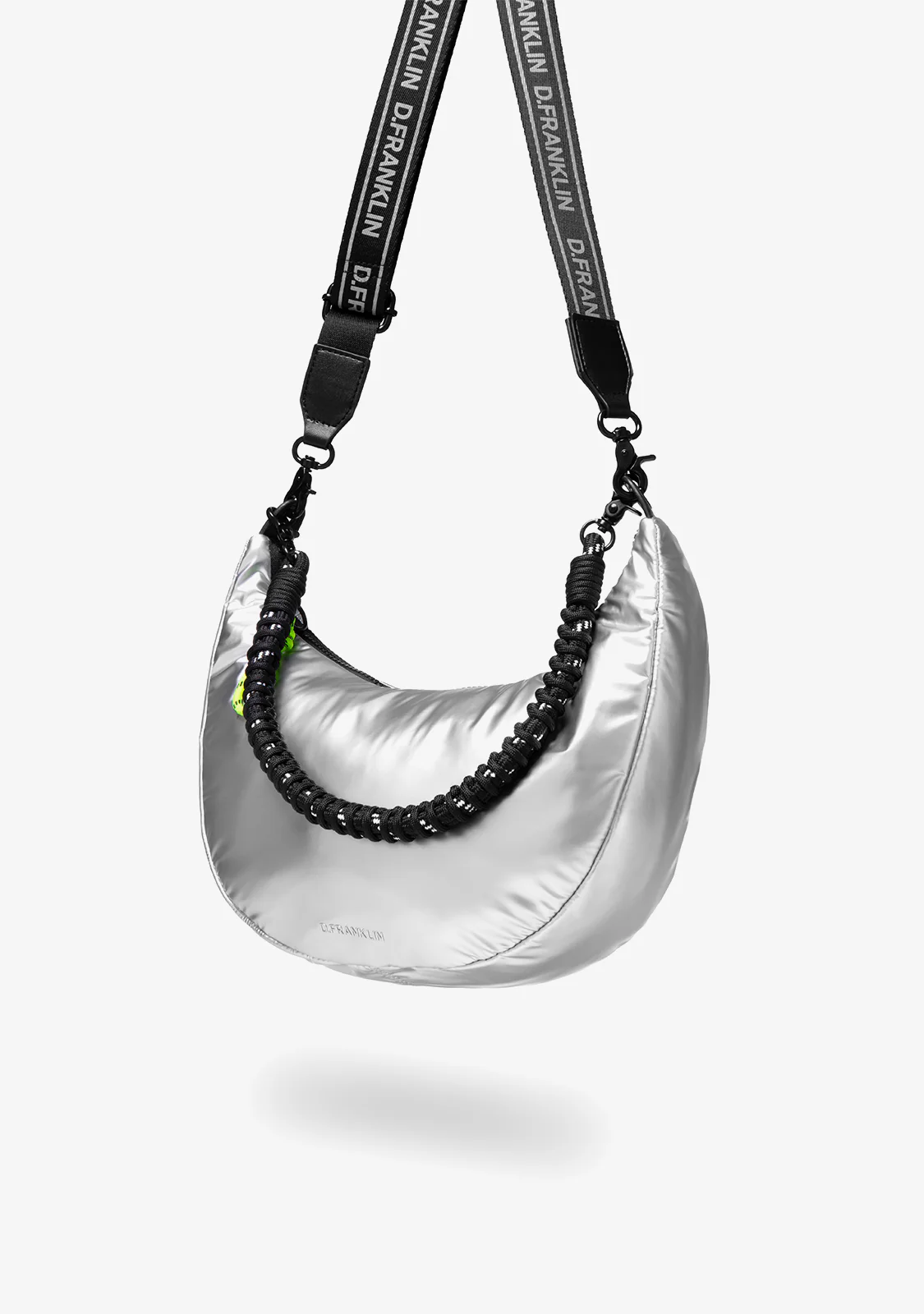Bomb Round Shoulder Bag Silver - Image 2