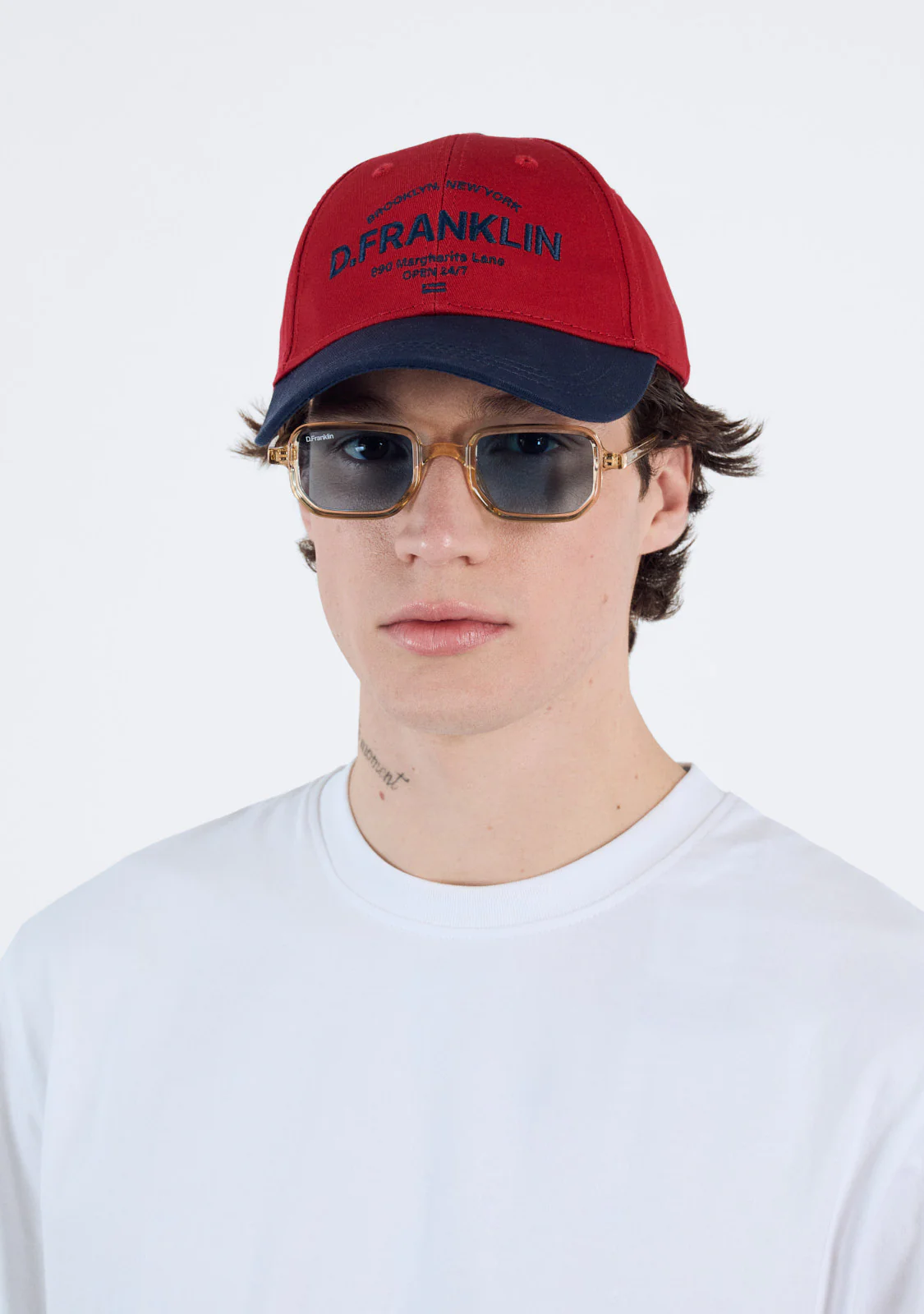 Brooklyn Basic Cap Red-Navy - Image 5