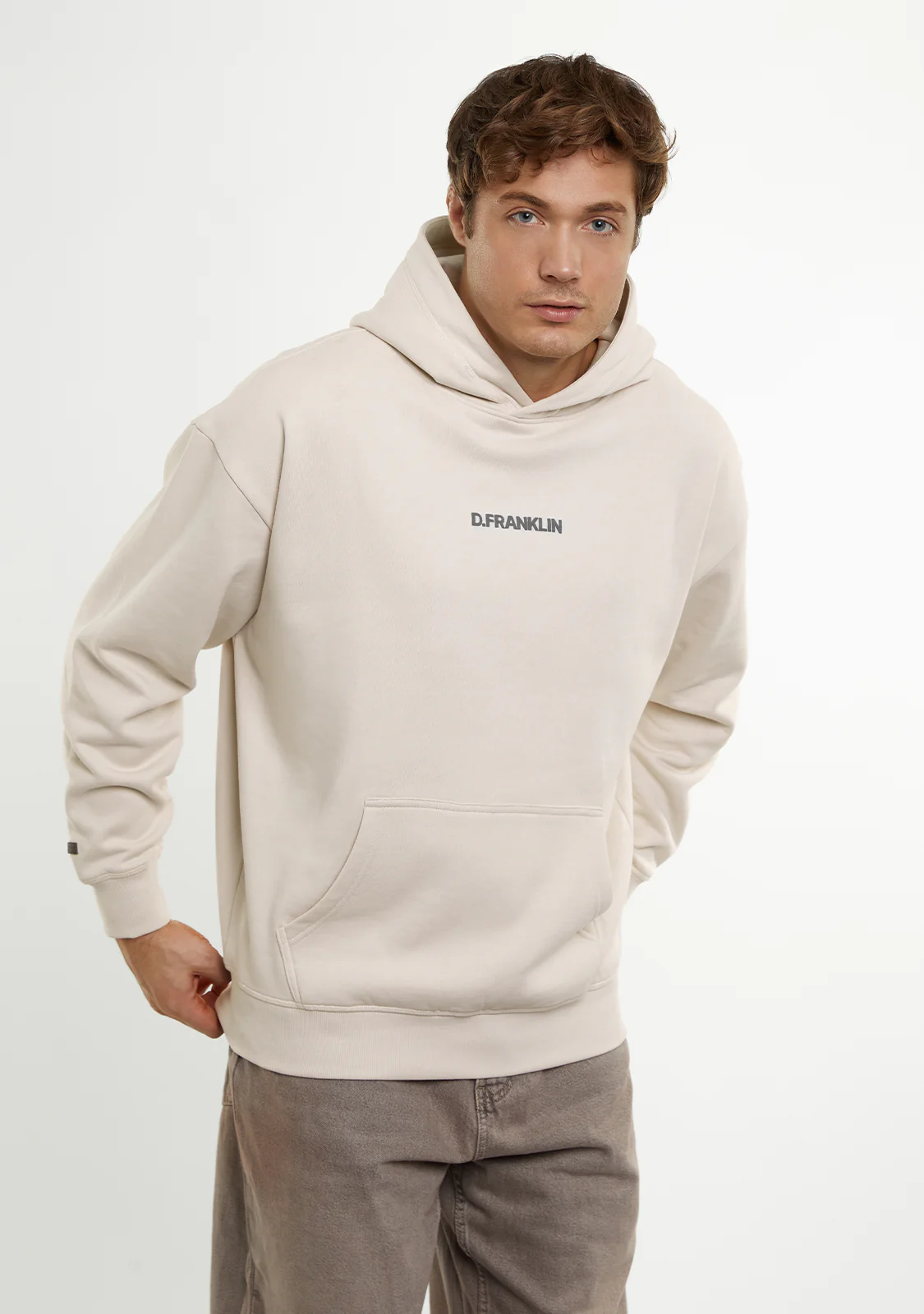 Classic Oversize Hoodie Ice Grey - Image 6