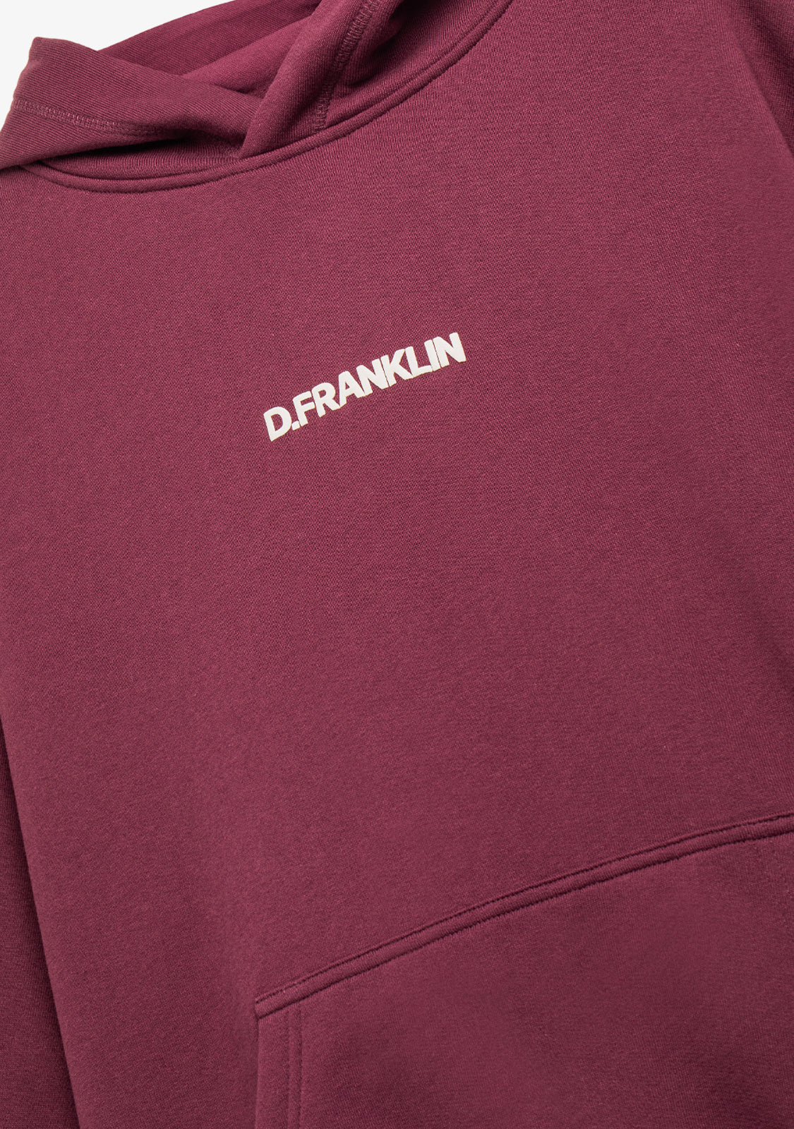 Classic Oversize Hoodie Wine - Image 3