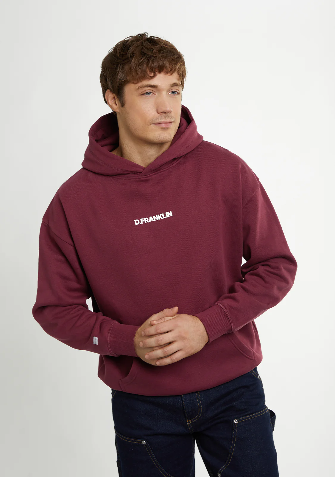 Classic Oversize Hoodie Wine - Image 6