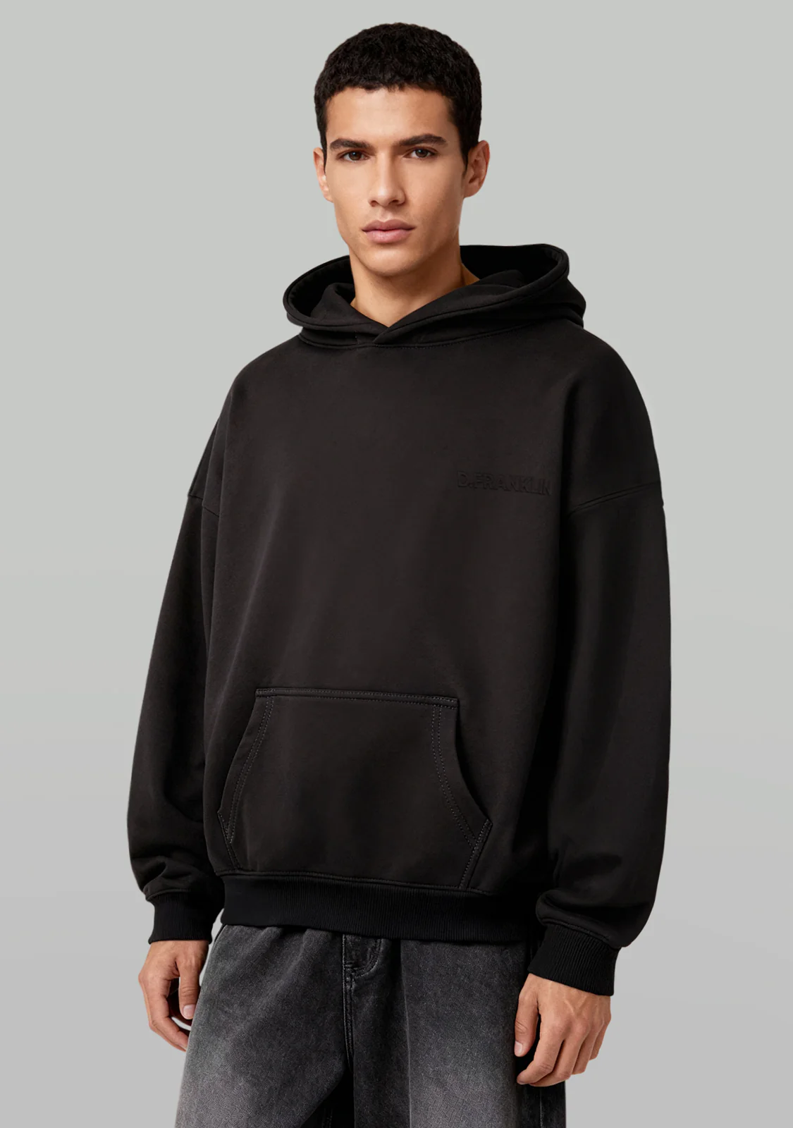 Clean-Cut Oversize Hoodie Anthracite - Image 3