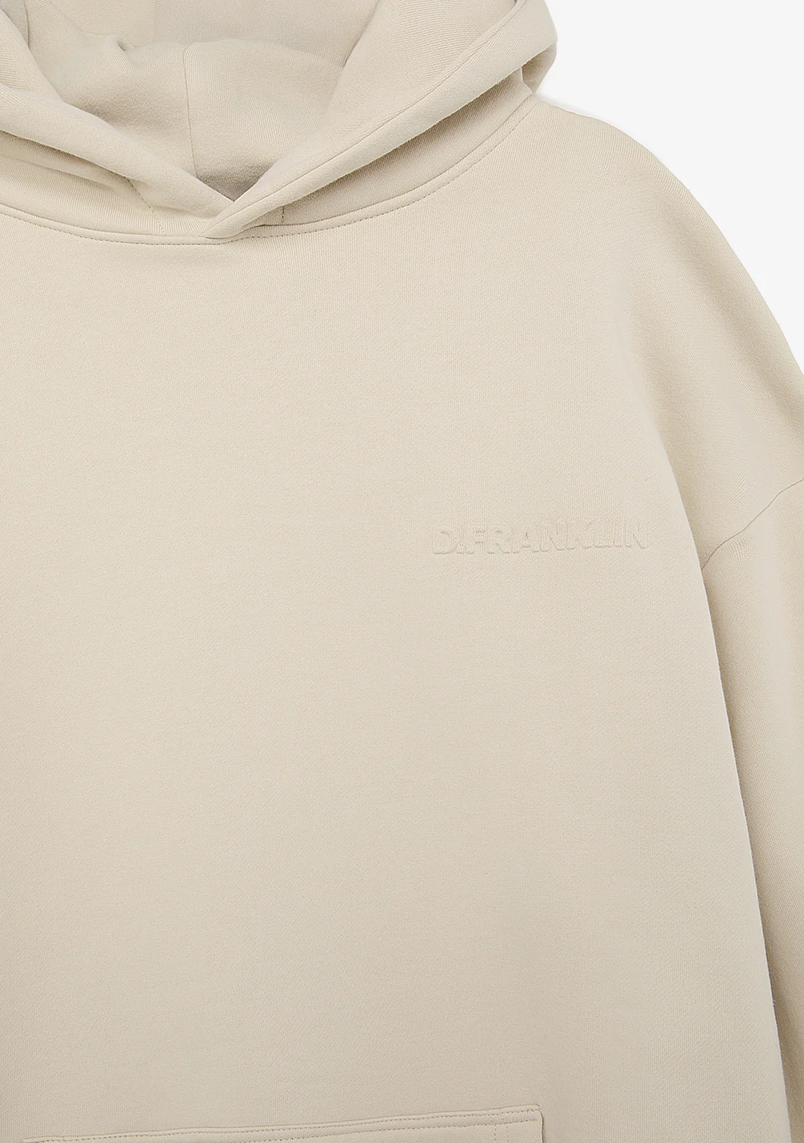 Clean-Cut Oversize Hoodie Off-White - Image 2