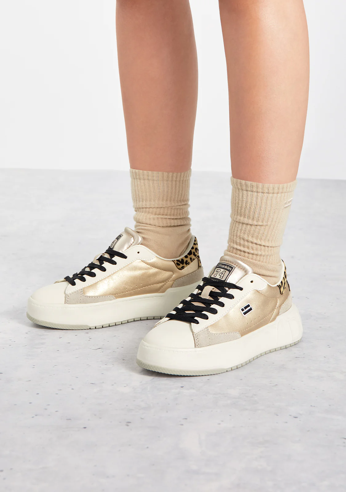 Court Basket Gold / Leopard - Image 5