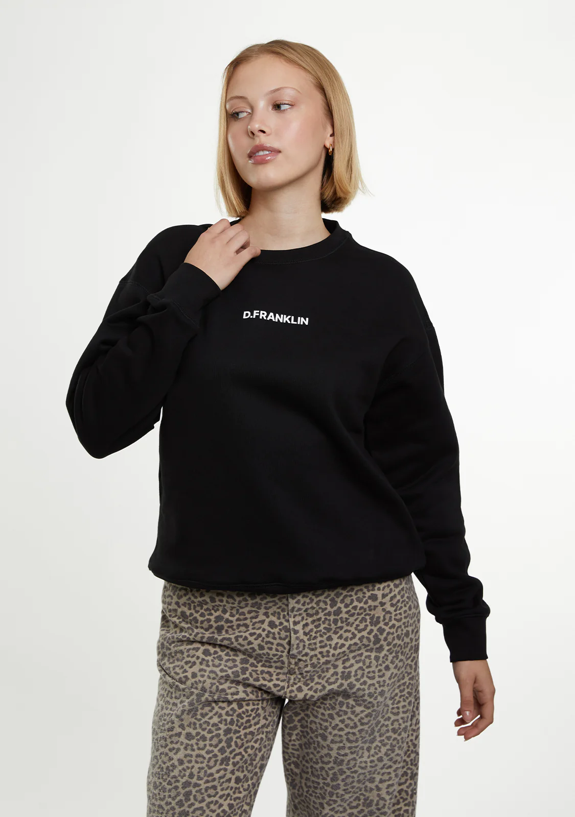 Crewneck Binary Oversize Sweatshirt Black - Image 4