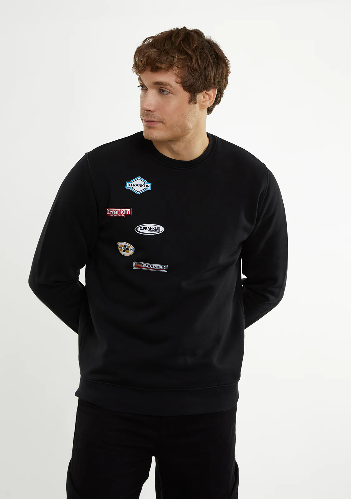 Crewneck Racing Club Sweatshirt Black - Image 6