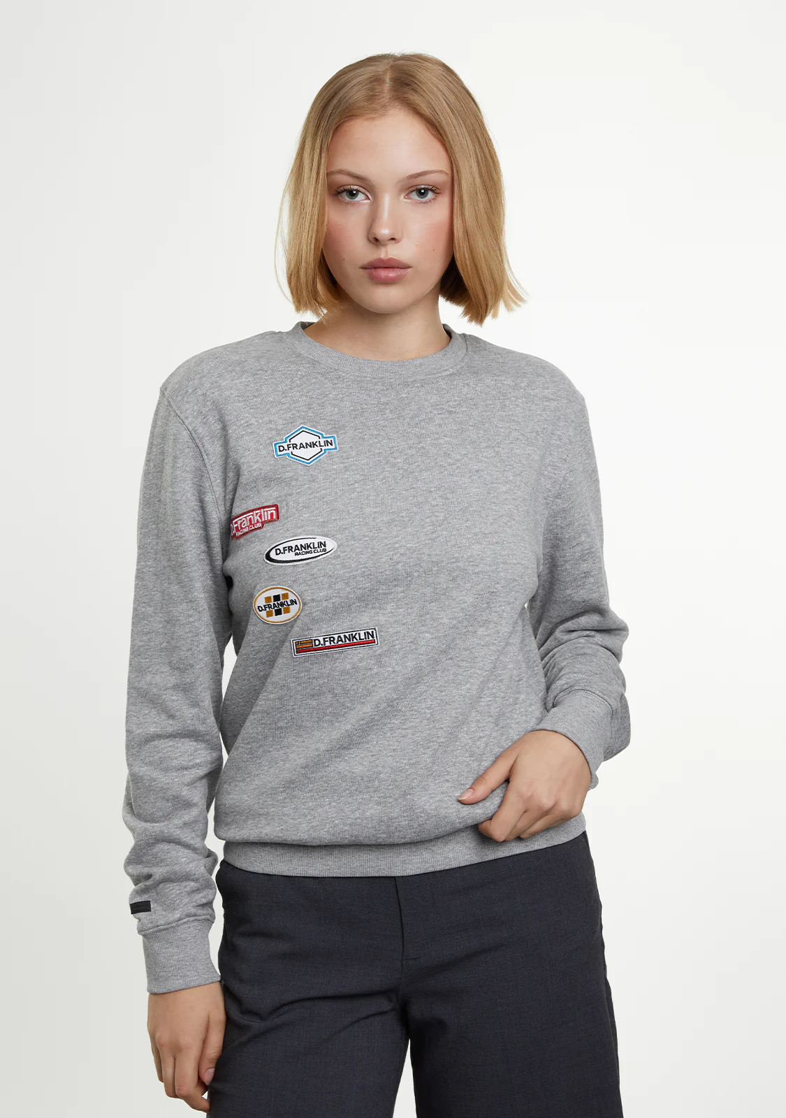 Crewneck Racing Club Sweatshirt Grey - Image 4