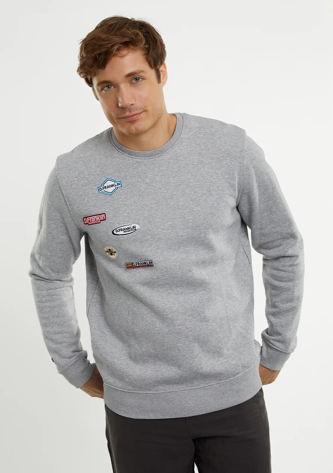 Crewneck Racing Club Sweatshirt Grey - Image 6