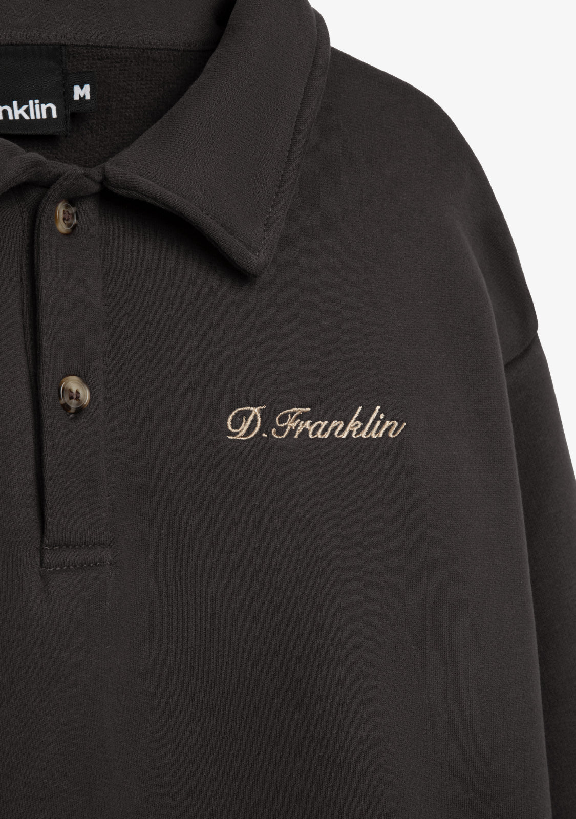 Cropped Polo Sweatshirt Anthracite - Image 5