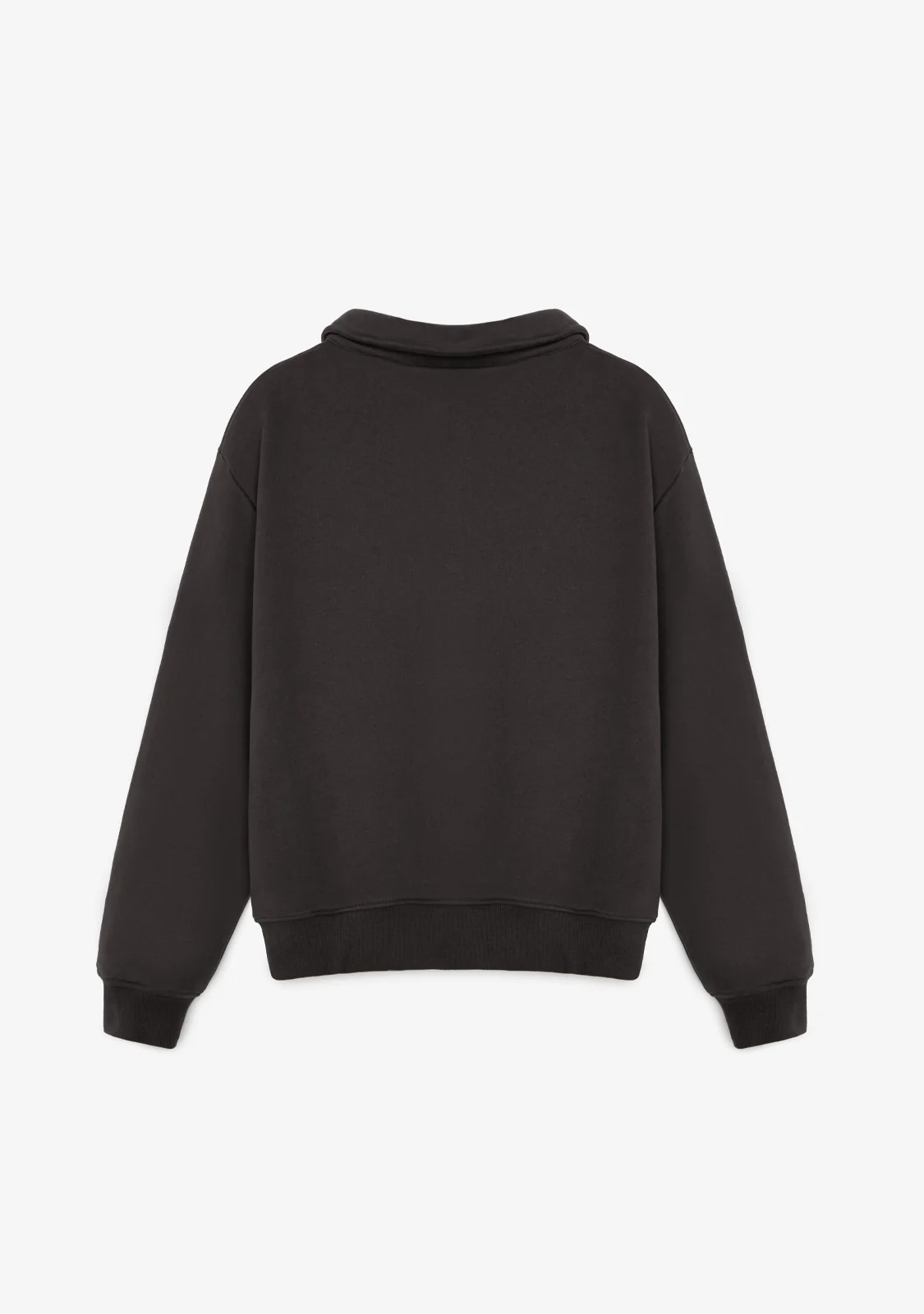 Cropped Polo Sweatshirt Anthracite - Image 6