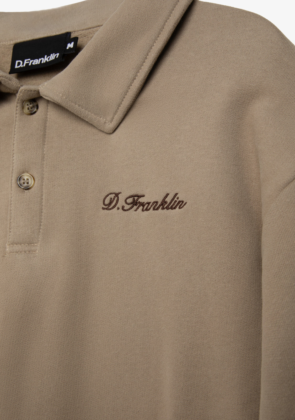 Cropped Polo Sweatshirt Sand - Image 5