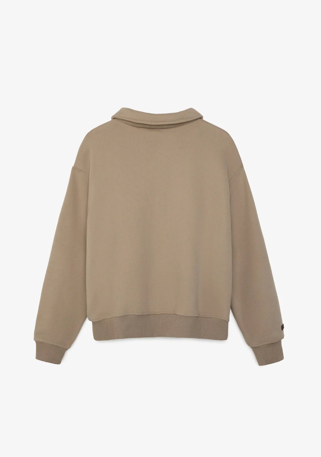 Cropped Polo Sweatshirt Sand - Image 6