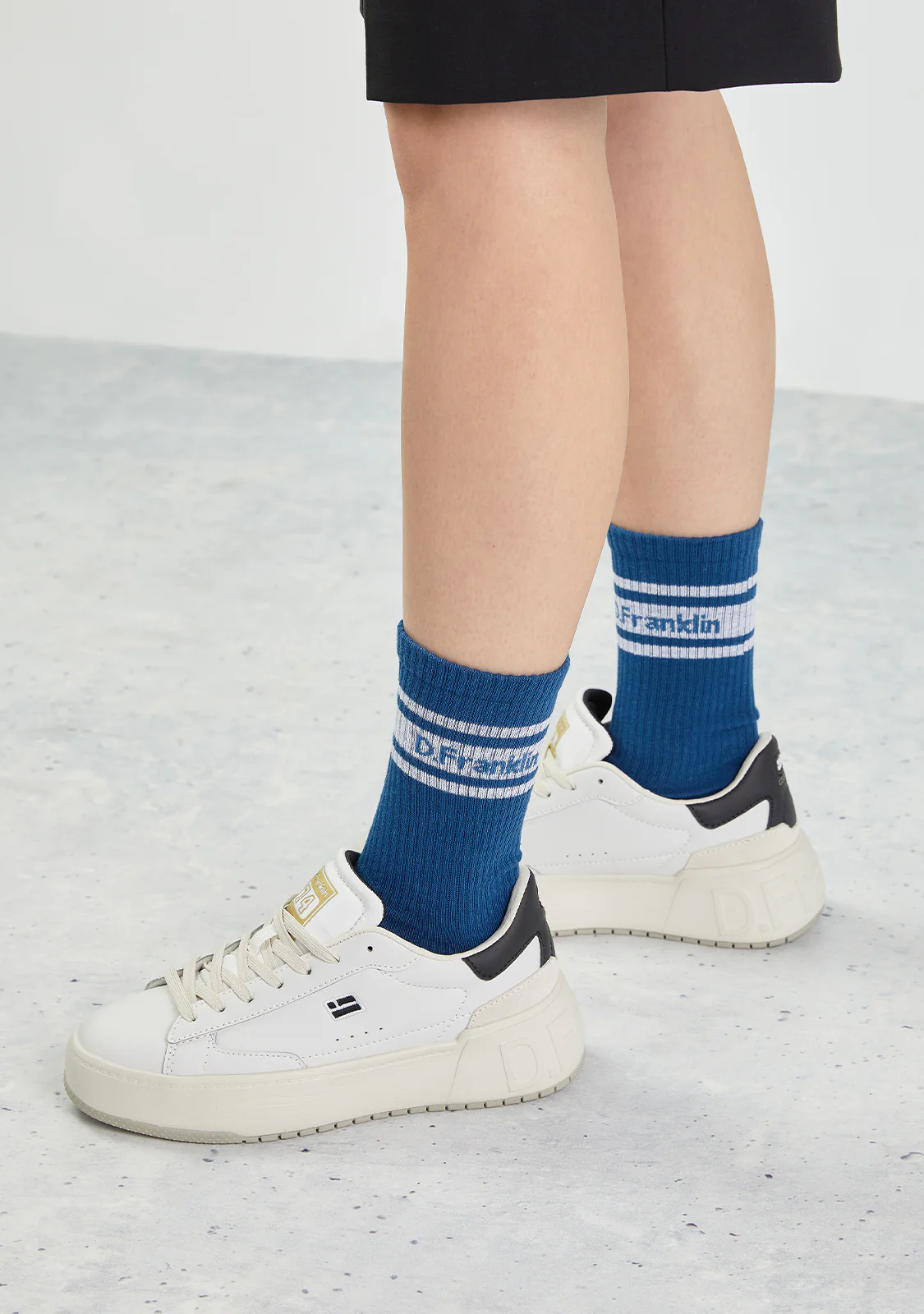 DF 3 Stripes Socks Blue - Image 3