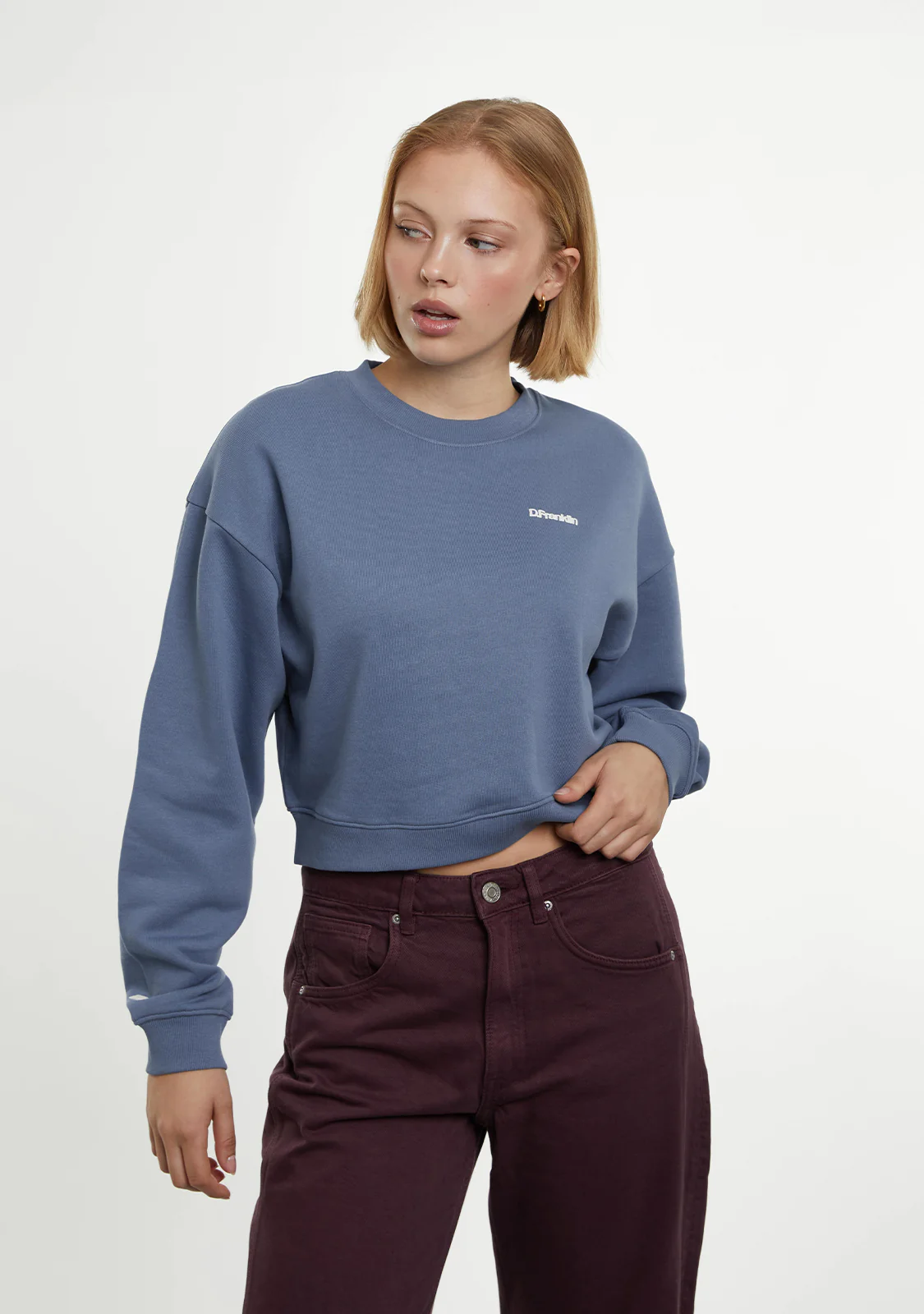 Eternity Crop Sweatshirt Blue - Image 4