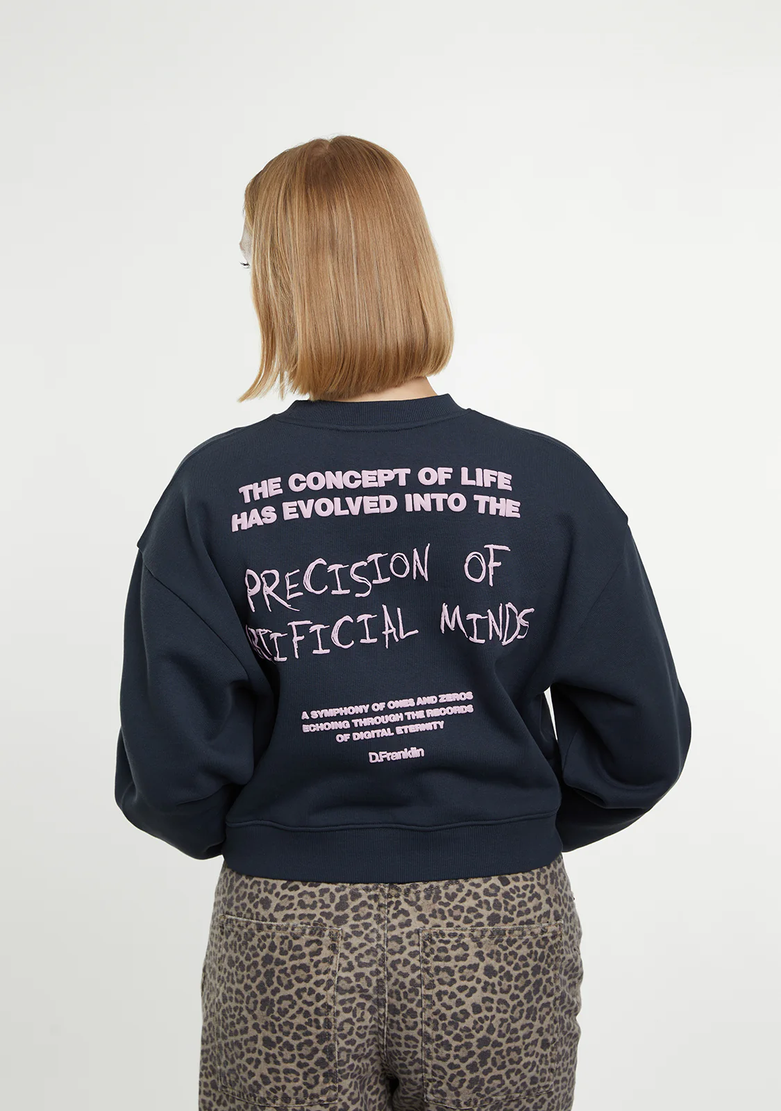 Eternity Crop Sweatshirt Grey - Image 5