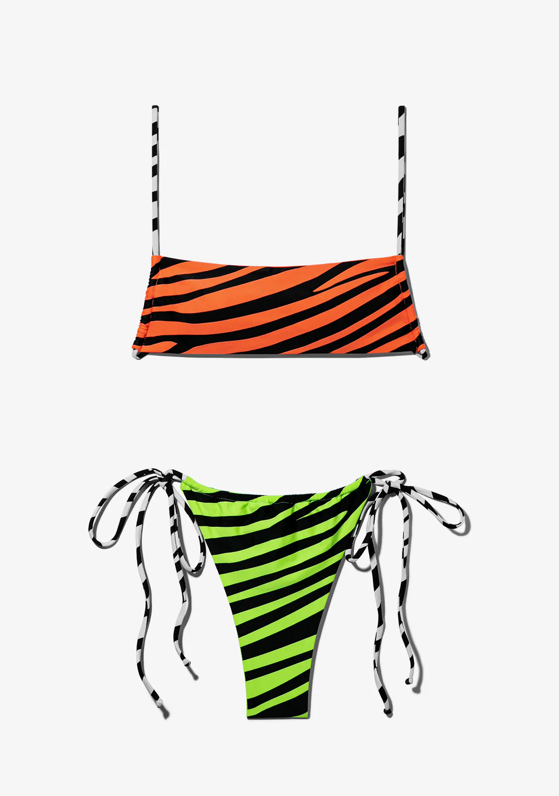 Fiji Top Zebra Orange + Samoa Bottom Zebra Lime Bikini - Image 2