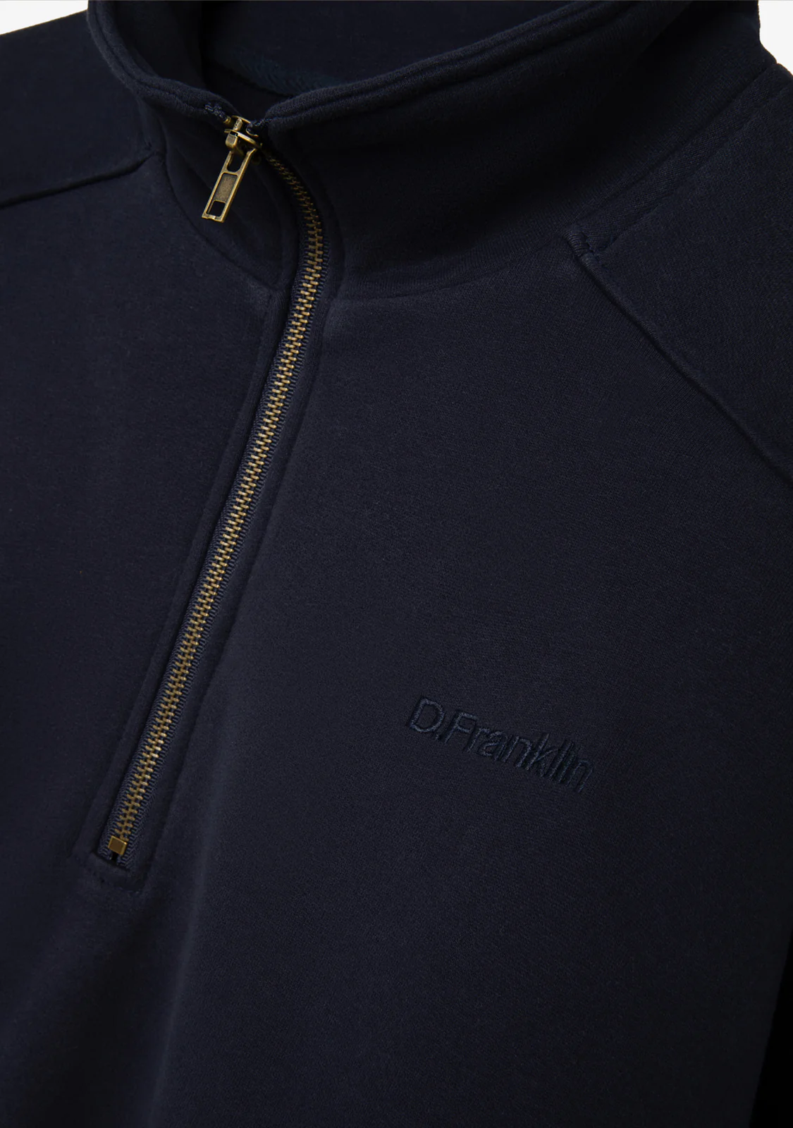 Half-Zip Sweatshirt Navy - Image 2