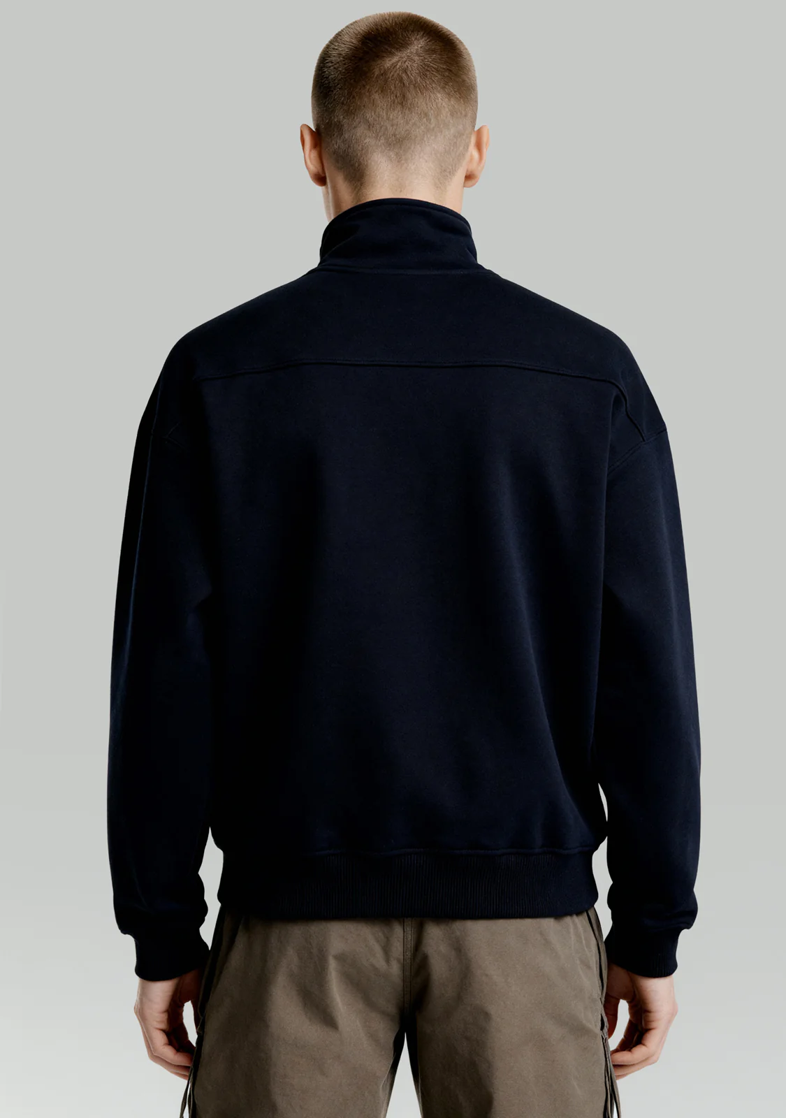 Half-Zip Sweatshirt Navy - Image 5