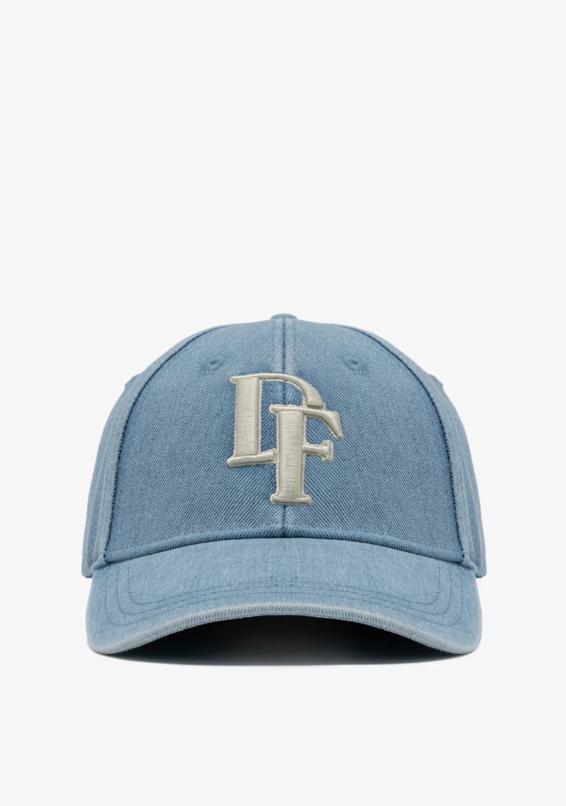 Initials Baseball Cap Denim - Image 2