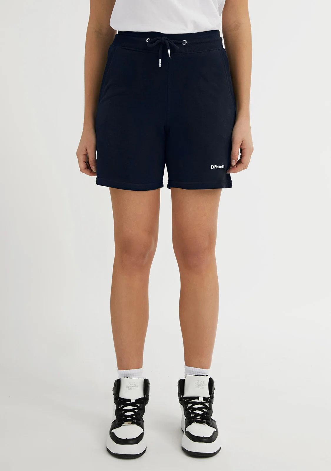 Logo Jogger Shorts Navy / White - Image 4