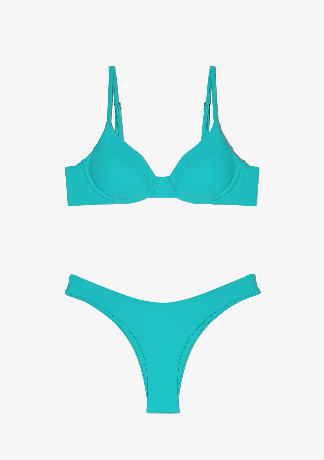 Masha Top + Ava Bottom Aqua Blue Bikini - Image 2