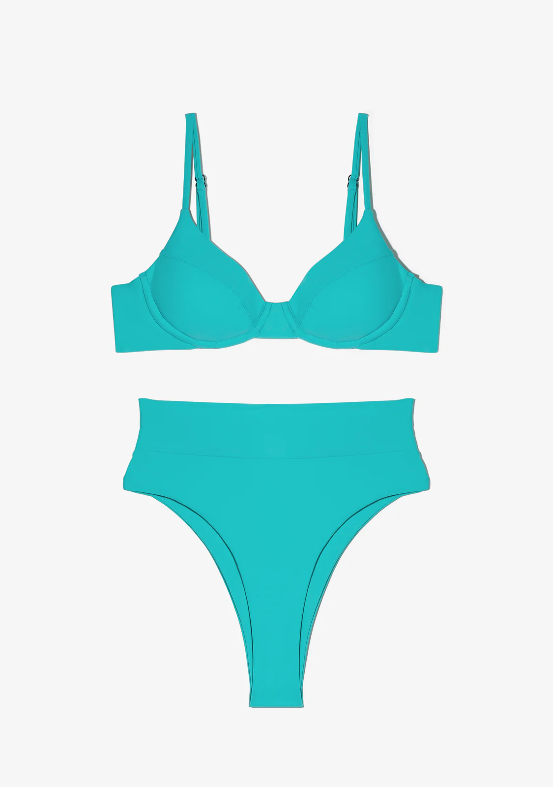 Masha Top + Kalea Bottom Aqua Blue Bikini - Image 2