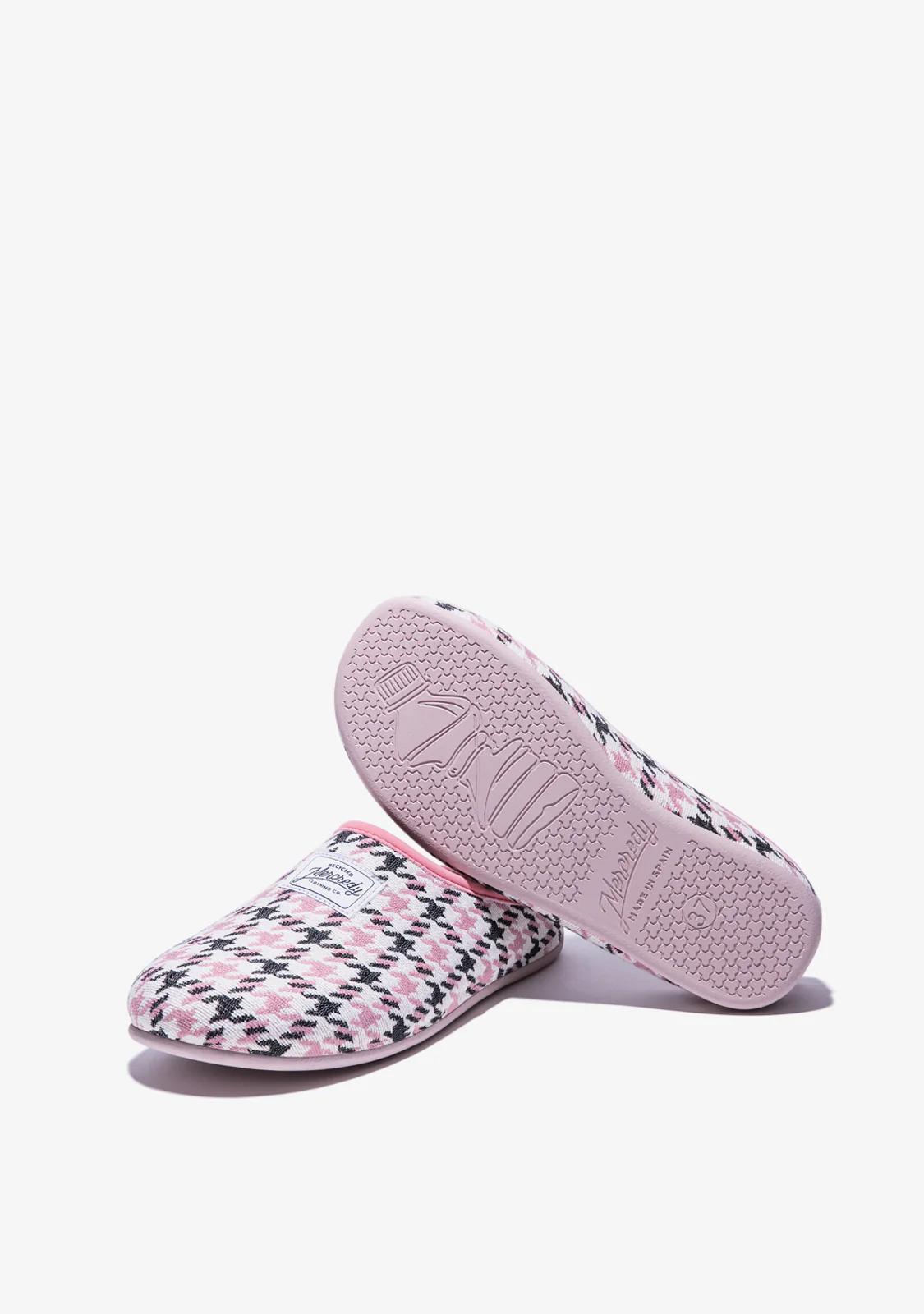 Mercredy Slipper Houndstooth Black / Pink - Image 3