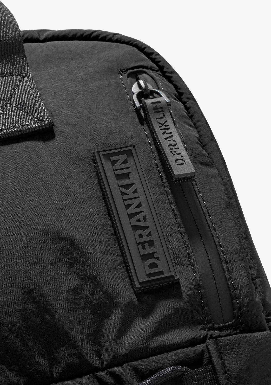 Multi-Pocket Nylon Backpack Black - Image 6