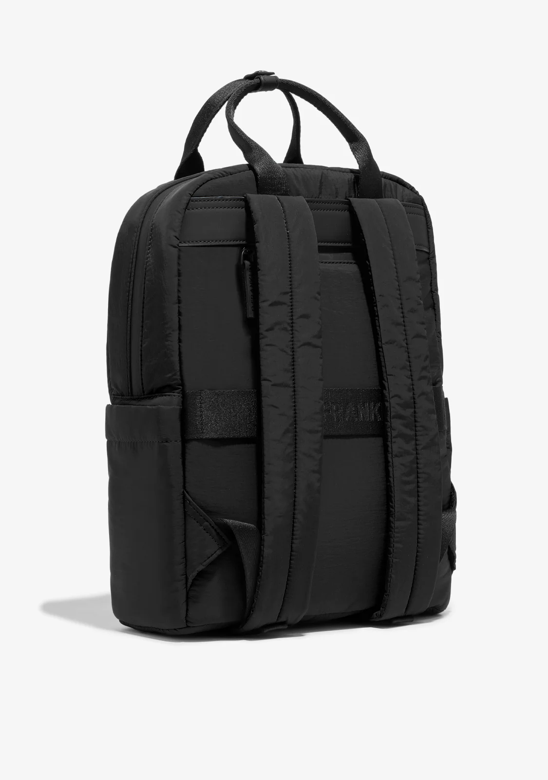 Multi-Pocket Nylon Backpack Black + Custom Set Orange - Image 2