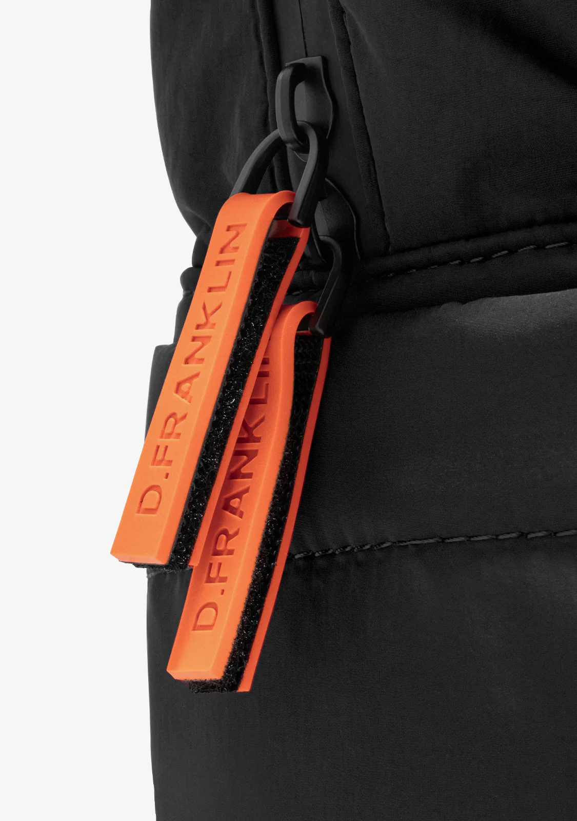 Multi-Pocket Nylon Backpack Black + Custom Set Orange - Image 5