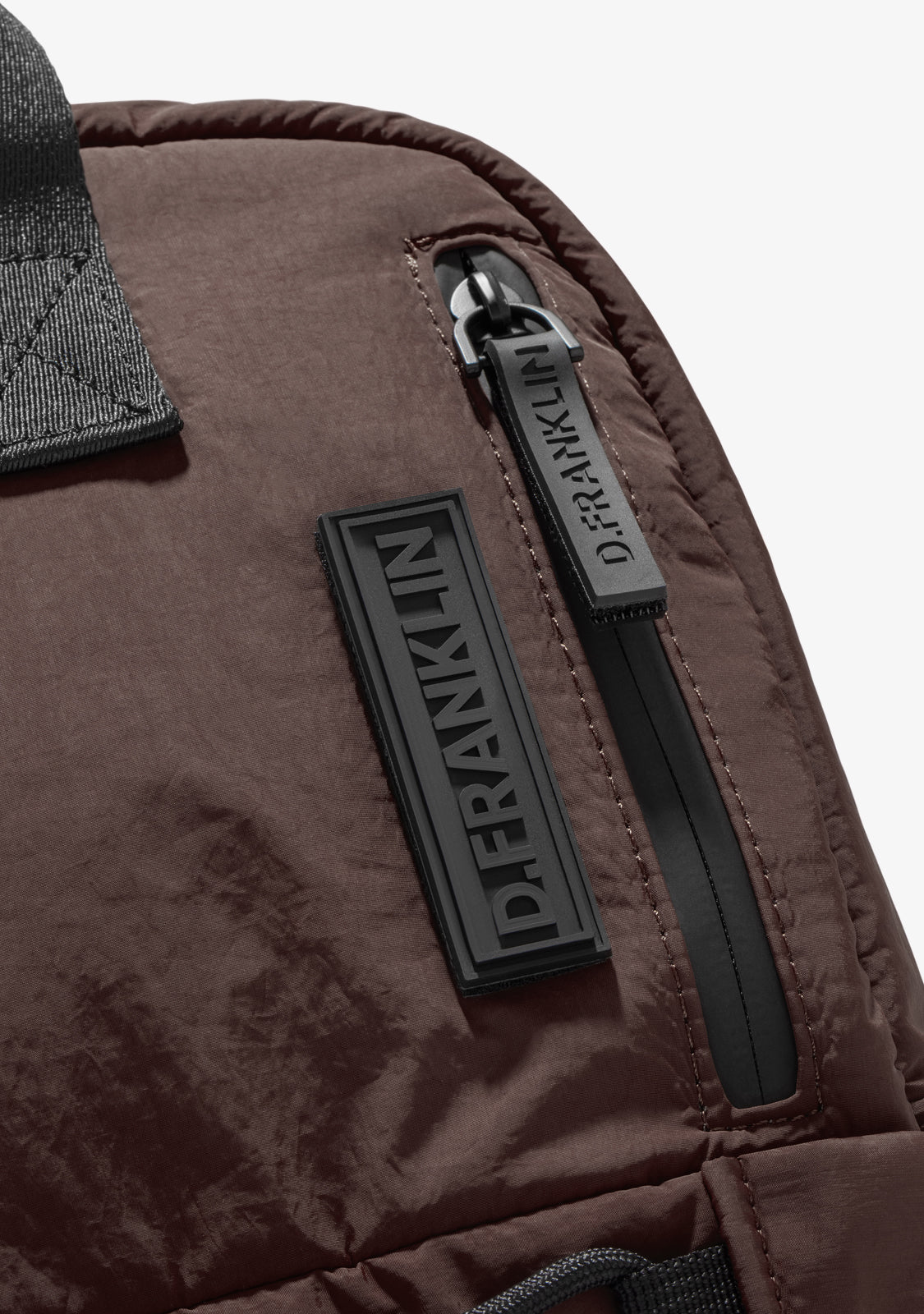 Multi-Pocket Nylon Backpack Brown - Image 6
