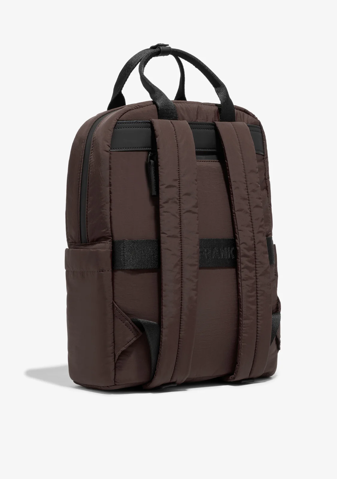 Multi-Pocket Nylon Backpack Brown + Custom Set Orange - Image 2