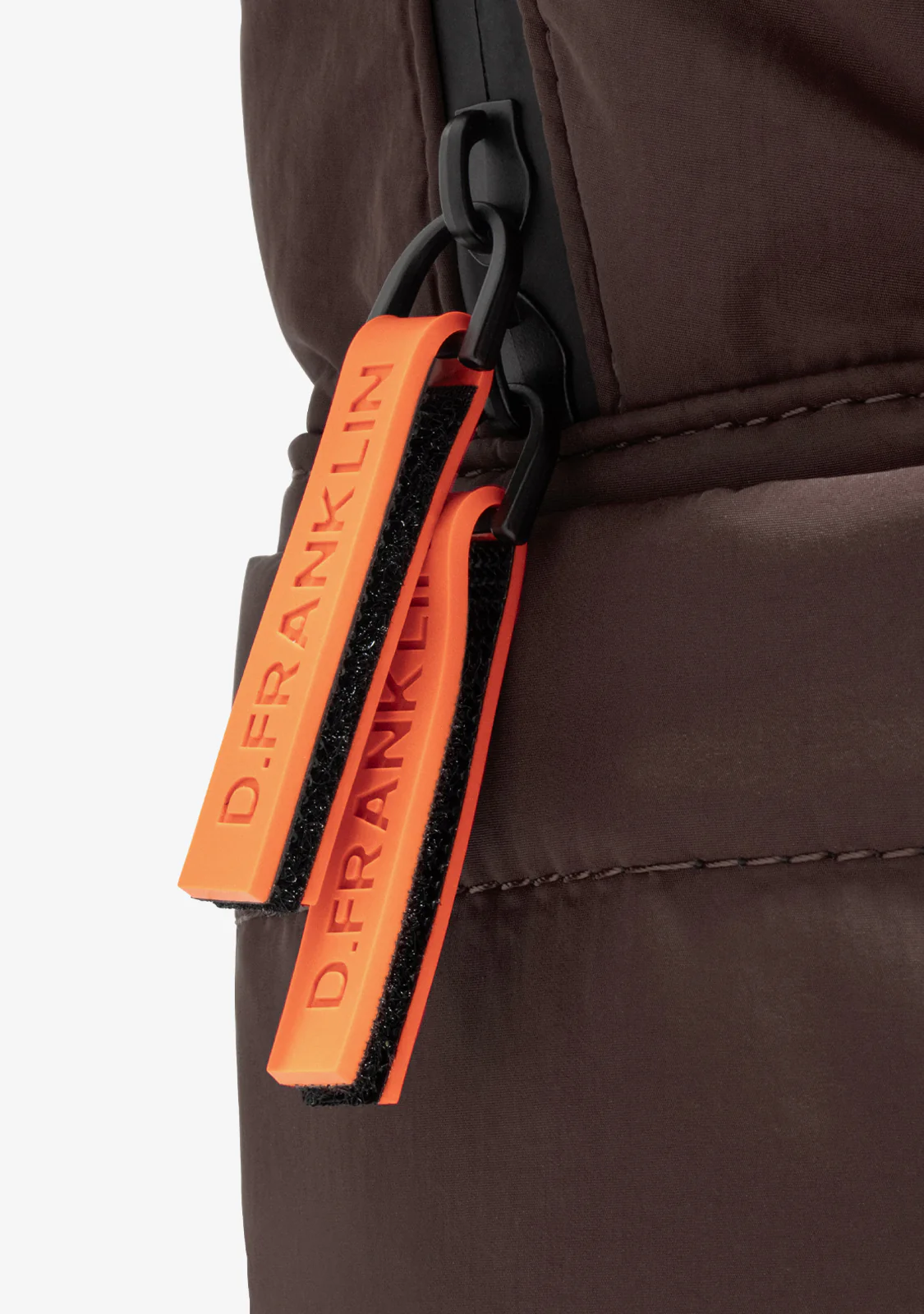Multi-Pocket Nylon Backpack Brown + Custom Set Orange - Image 5