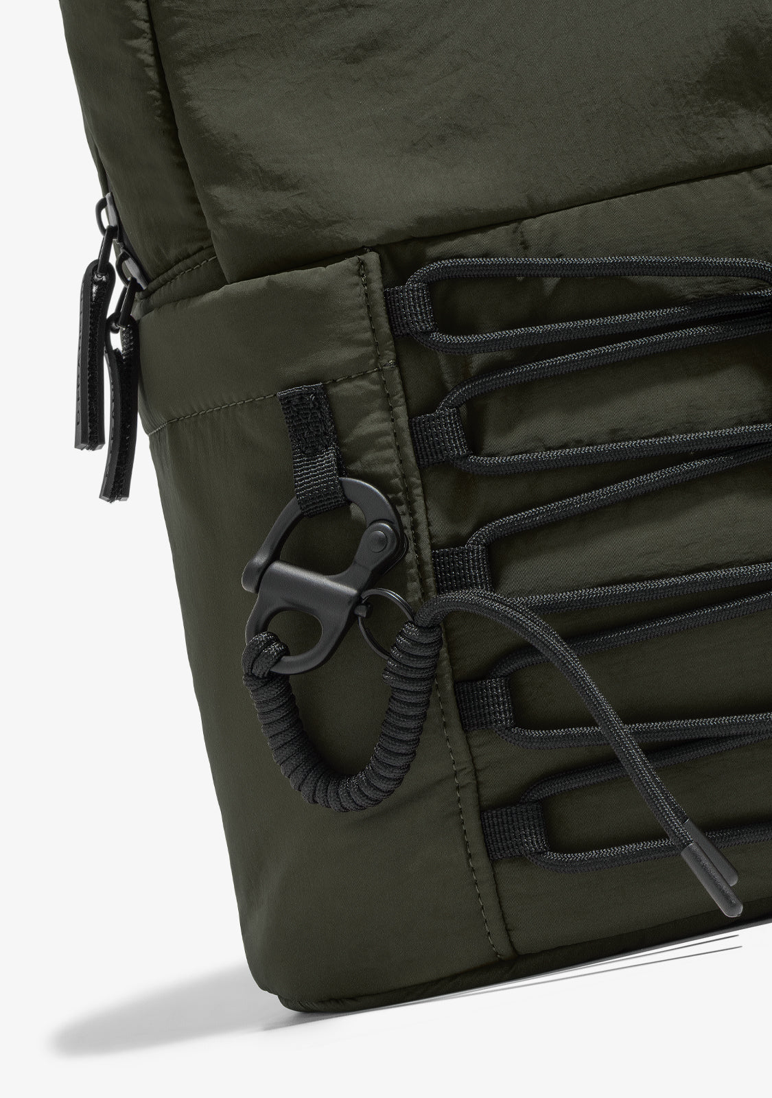 Multi-Pocket Nylon Backpack Green - Image 7