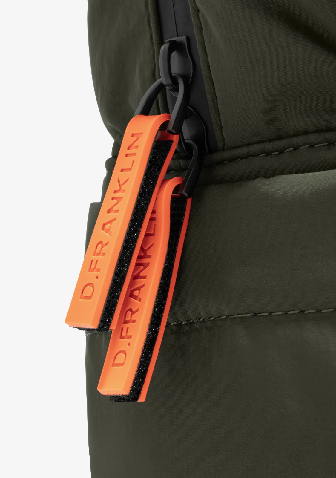 Multi-Pocket Nylon Backpack Green + Custom Set Orange - Image 5