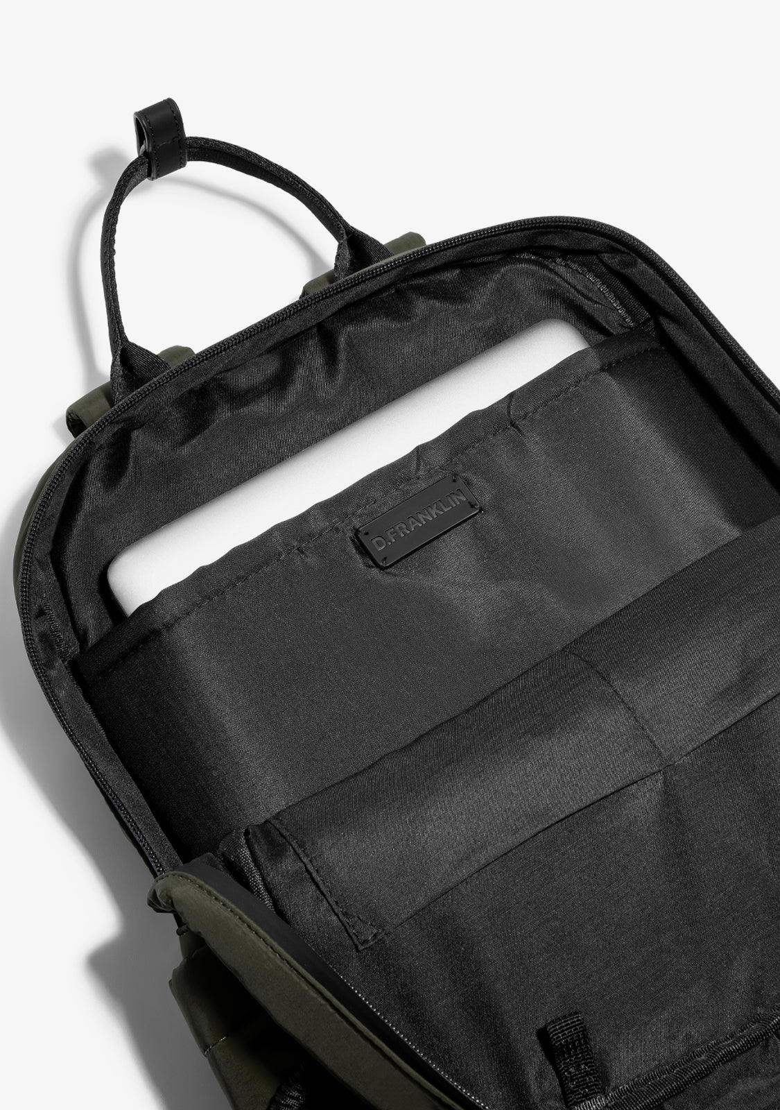Multi-Pocket Nylon Backpack Green + Custom Set Orange - Image 7