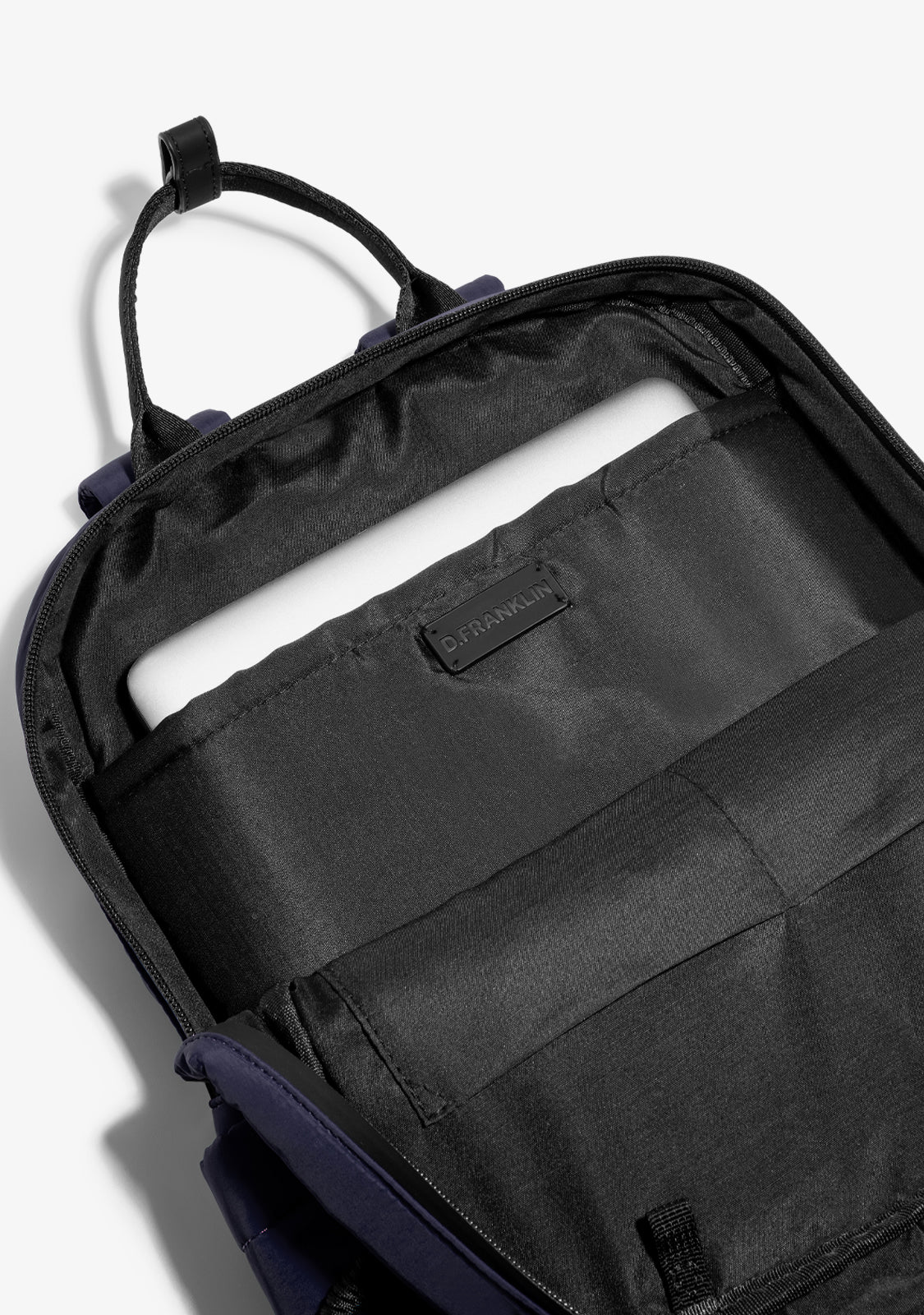 Multi-Pocket Nylon Backpack Navy - Image 3