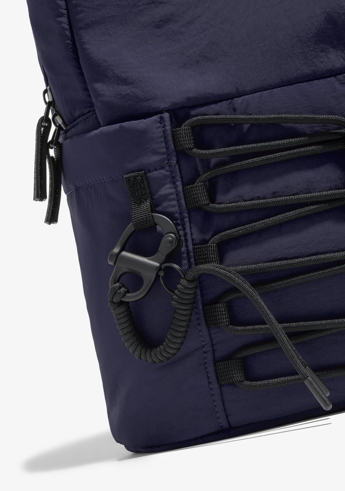 Multi-Pocket Nylon Backpack Navy - Image 7