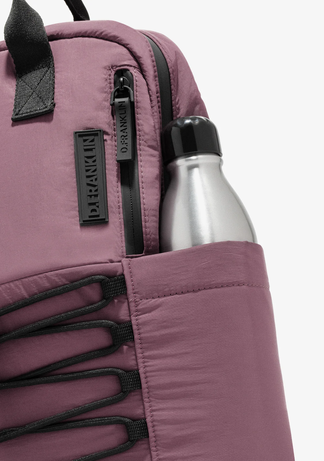 Multi-Pocket Nylon Backpack Pink - Image 5