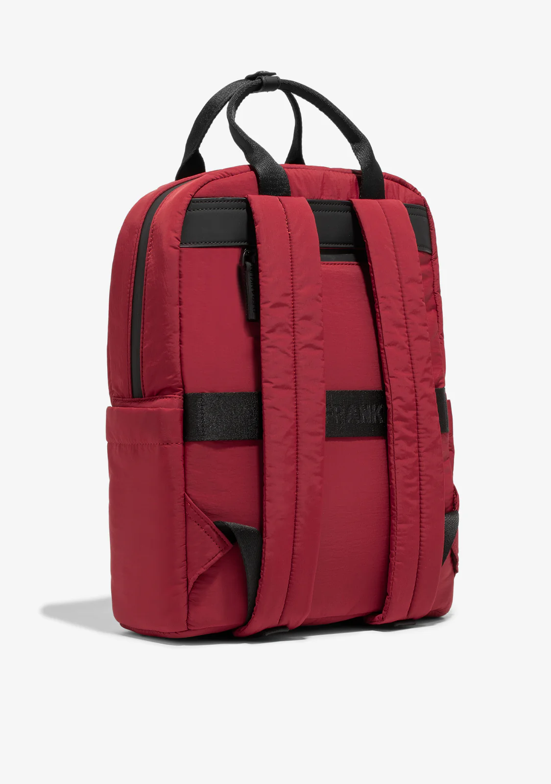 Multi-Pocket Nylon Backpack Red - Image 2