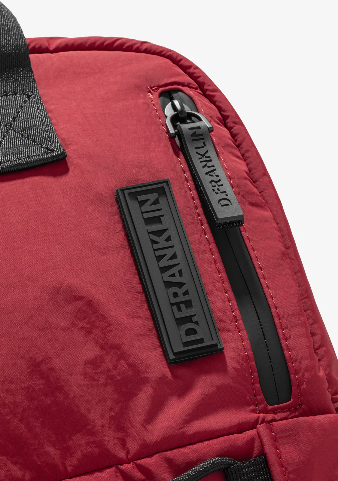 Multi-Pocket Nylon Backpack Red - Image 6