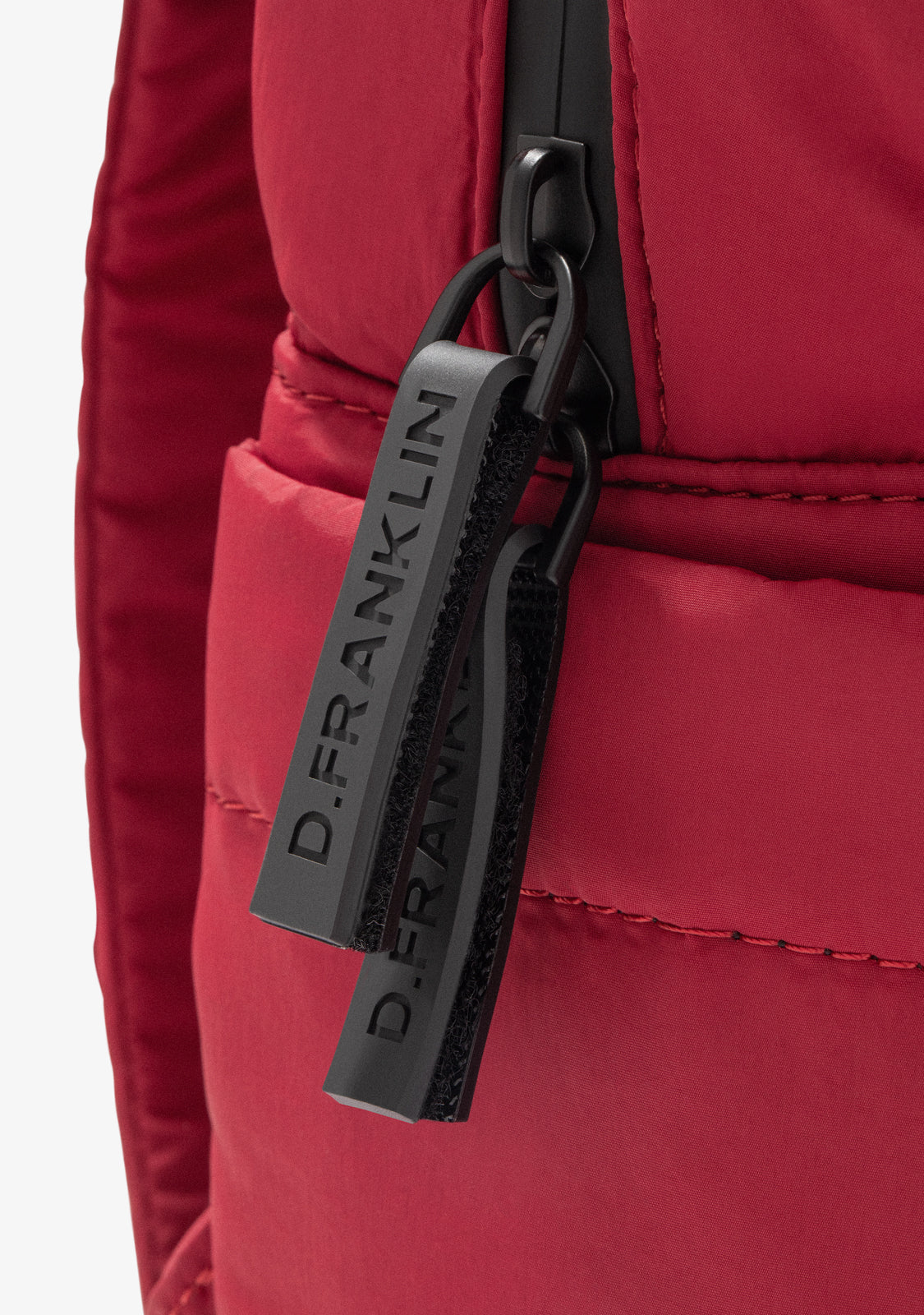 Multi-Pocket Nylon Backpack Red - Image 8