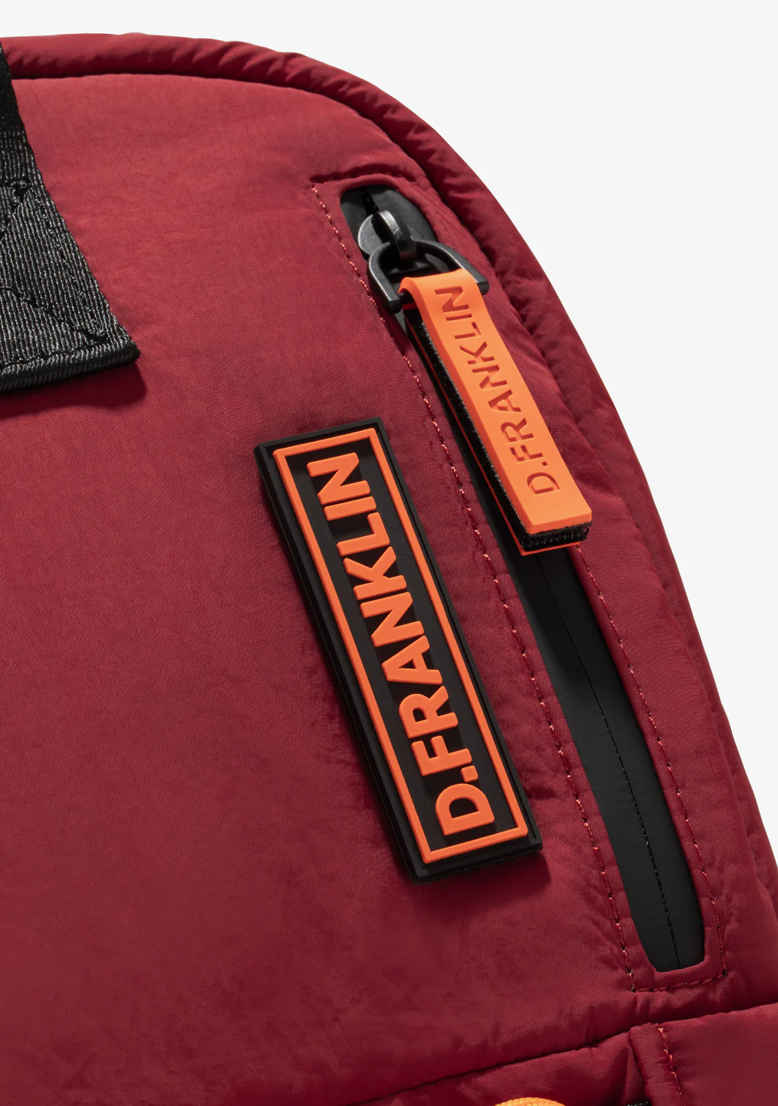 Multi-Pocket Nylon Backpack Red + Custom Set Orange - Image 3