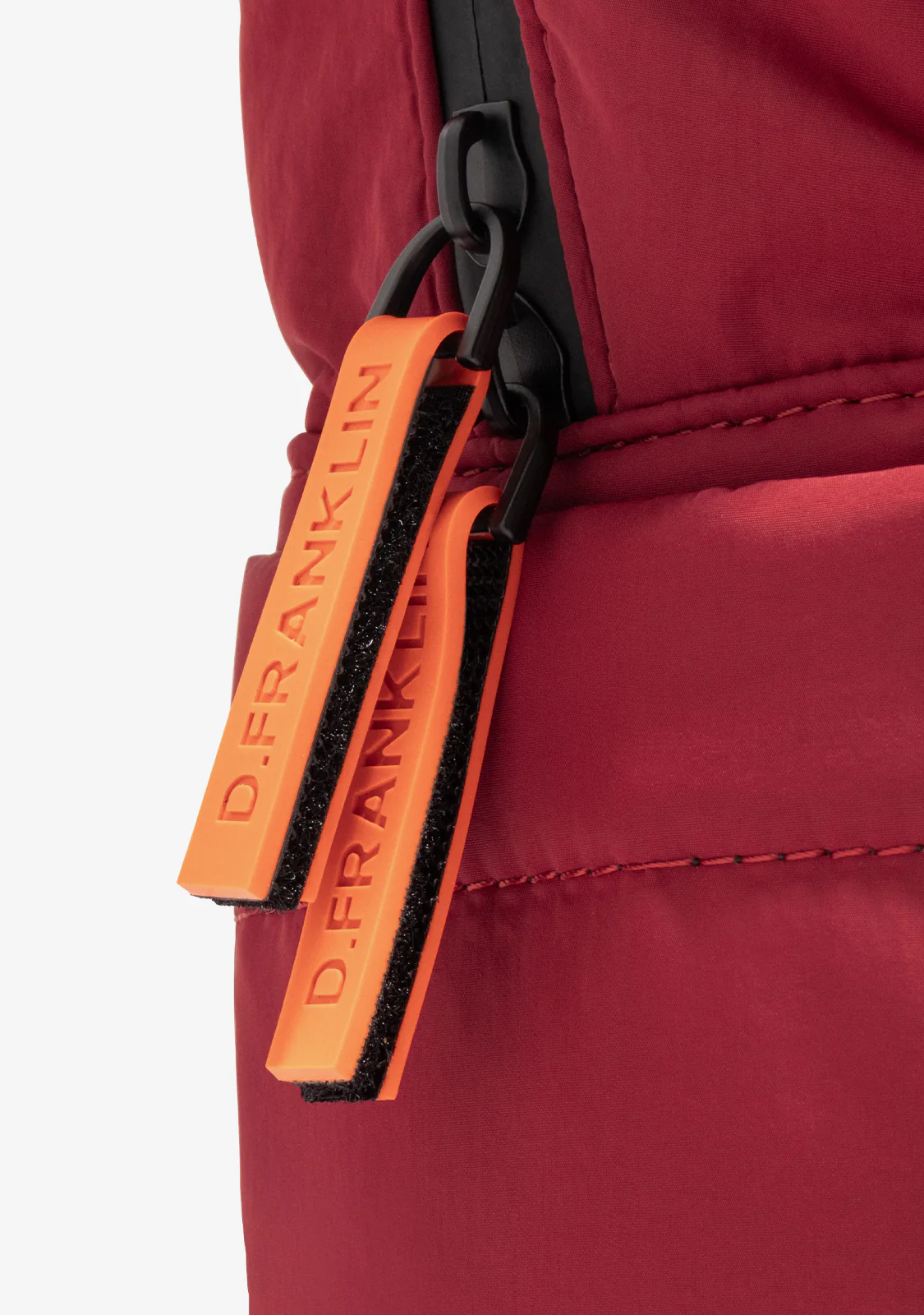 Multi-Pocket Nylon Backpack Red + Custom Set Orange - Image 5