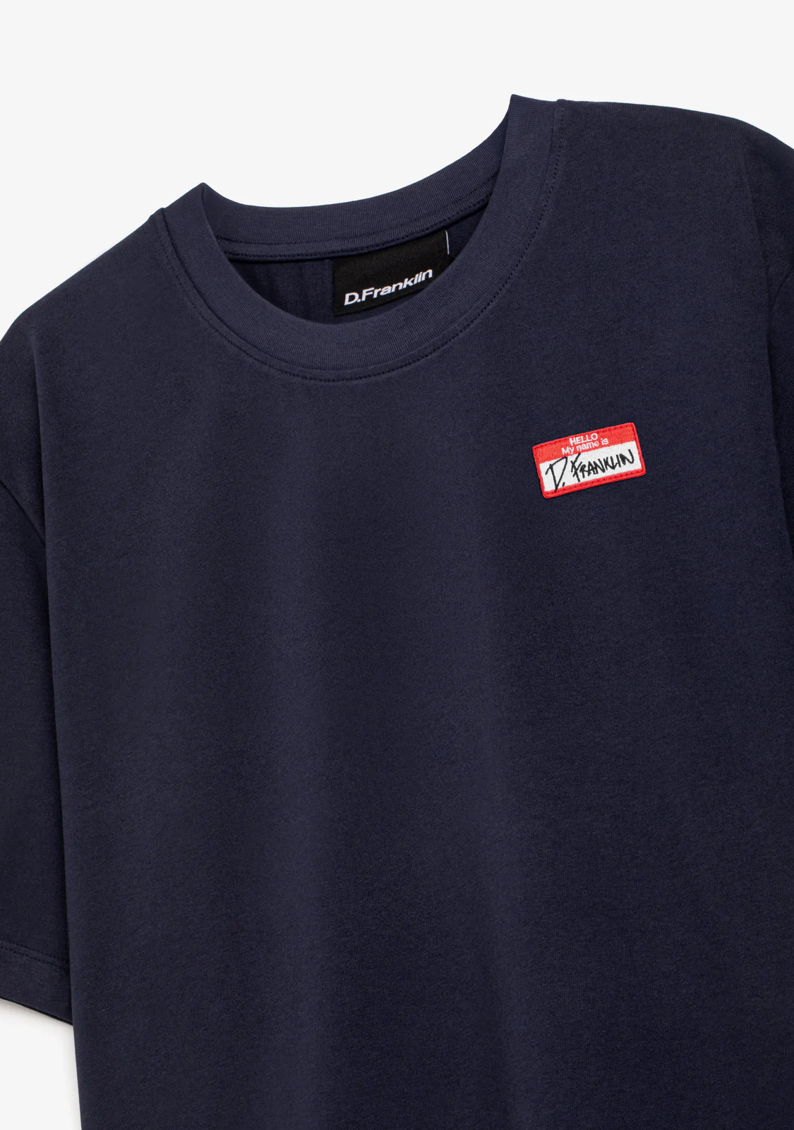 My Name Is Patch T-Shirt Navy - Image 3