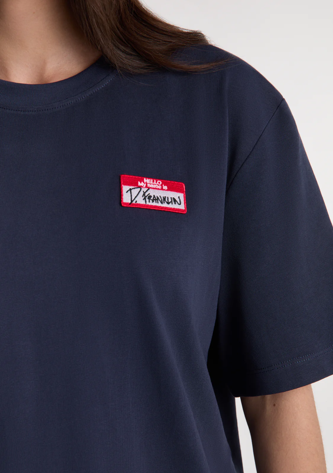 My Name Is Patch T-Shirt Navy - Image 4